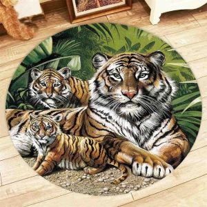 Alfombra Redonda <br> Animales Salvajes Alfombra Redonda <br> Animales Salvajes