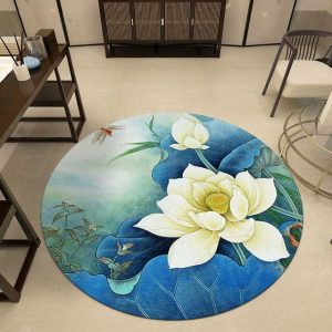 Alfombra Redonda <br> Azul Petróleo Alfombra Redonda <br> Azul Petróleo