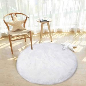 Alfombra Redonda <br> Baño Blanco Alfombra Redonda <br> Baño Blanco
