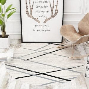 Alfombra Redonda <br> Blanco Hueso Alfombra Redonda <br> Blanco Hueso