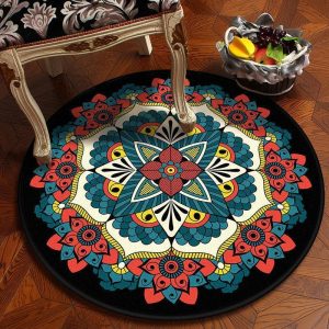 Alfombra Redonda <br> Bohemia Negra