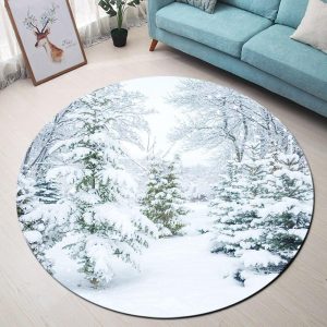 Alfombra Redonda <br> Bosque Nevado Alfombra Redonda <br> Bosque Nevado