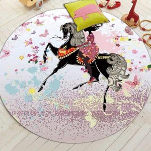 Alfombra Redonda <br> Caballo Chica Alfombra Redonda <br> Caballo Chica