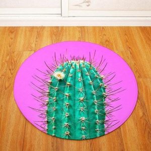 Alfombra Redonda <br> Cactus Púrpura