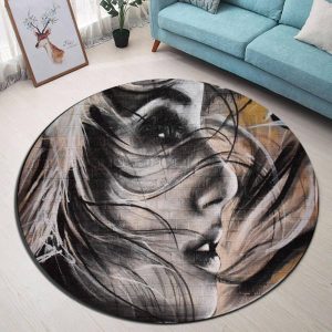Alfombra Redonda <br> Cara de Mujer