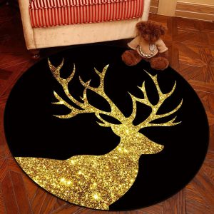Alfombra Redonda <br> Ciervo Dorado Alfombra Redonda <br> Ciervo Dorado