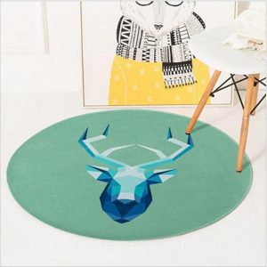 Alfombra Redonda <br> Ciervo Verde Alfombra Redonda <br> Ciervo Verde