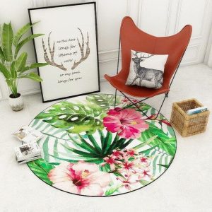 Alfombra Redonda <br> Claridad Flores Alfombra Redonda <br> Claridad Flores
