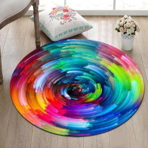 Alfombra Redonda <br> Color del Arco Iris Alfombra Redonda <br> Color del Arco Iris