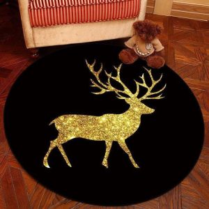 Alfombra Redonda <br> Color Dorado Alfombra Redonda <br> Color Dorado