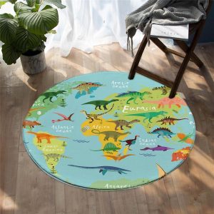 Alfombra Redonda <br> Dinosaurio Alfombra Redonda <br> Dinosaurio