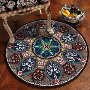 Alfombra Redonda <br> Diseño Bohemio Alfombra Redonda <br> Diseño Bohemio