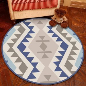Alfombra Redonda <br> Diseño Geométrico
