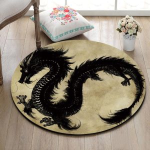 Alfombra Redonda <br> Dragón Negro