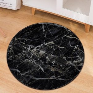 Alfombra Redonda <br> Efecto Mármol