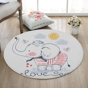 Alfombra Redonda <br> Elefante de Mar
