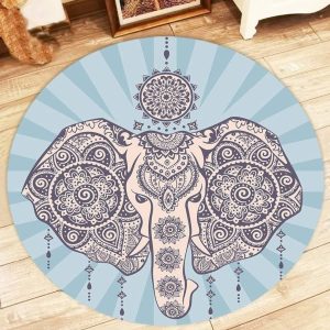 Alfombra Redonda <br> Elefante Indio