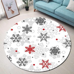 Alfombra Redonda <br> Escamas de Navidad