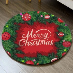 Alfombra Redonda <br> Feliz Navidad Alfombra Redonda <br> Feliz Navidad