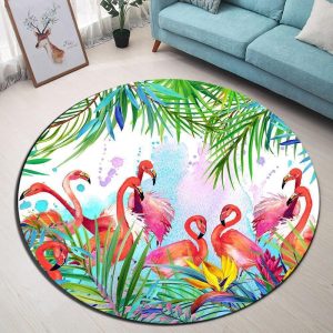 Alfombra Redonda <br> Flamingo Multicolor Alfombra Redonda <br> Flamingo Multicolor