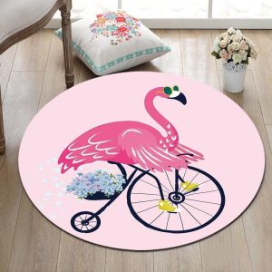 Alfombra Redonda <br> Flamingo Rosa Alfombra Redonda <br> Flamingo Rosa