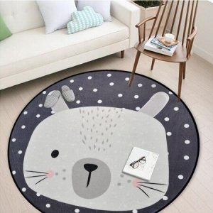 Alfombra Redonda <br> Gris Antracita Alfombra Redonda <br> Gris Antracita