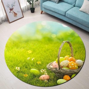 Alfombra Redonda <br> Huevos de Pascua Alfombra Redonda <br> Huevos de Pascua