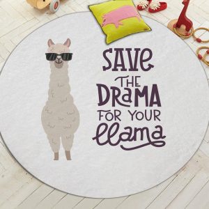 Alfombra Redonda <br> Lama Blanca