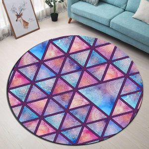 Alfombra Redonda <br> Mandala Geométrico Alfombra Redonda <br> Mandala Geométrico