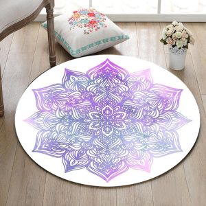 Alfombra Redonda <br> Mandala Violeta Alfombra Redonda <br> Mandala Violeta