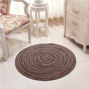 Alfombra Redonda <br> Marrón Natural