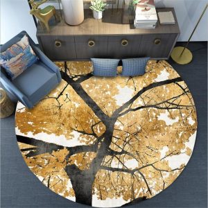 Alfombra Redonda <br> Ocre