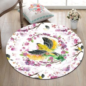 Alfombra Redonda <br> Pájaro