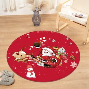 Alfombra Redonda <br> Papá Noel