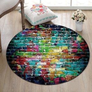 Alfombra Redonda <br> Pared de Color