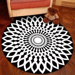 Alfombra Redonda <br> Patrón Geométrico