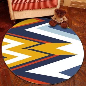 Alfombra Redonda <br> Patrones abstractos