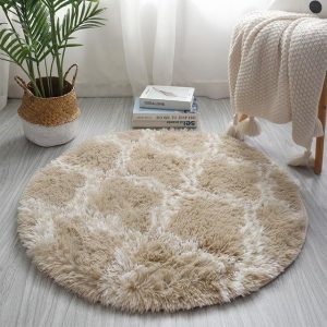 Alfombra Redonda <br> Pelo Beige Alfombra Redonda <br> Pelo Beige