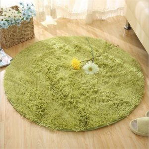Alfombra Redonda <br> Pelo Verde Alfombra Redonda <br> Pelo Verde