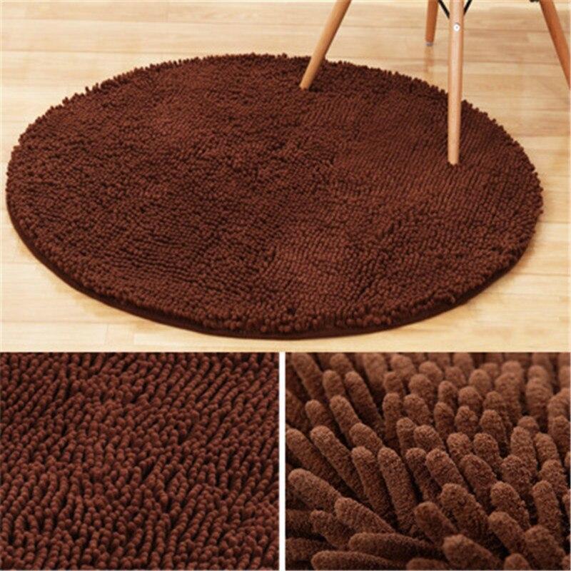 Alfombra Redonda <br> Peludo Marrón