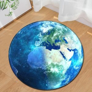 Alfombra Redonda <br> Planeta Azul Alfombra Redonda <br> Planeta Azul