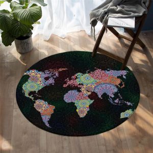 Alfombra Redonda <br> Planeta Mandala Alfombra Redonda <br> Planeta Mandala