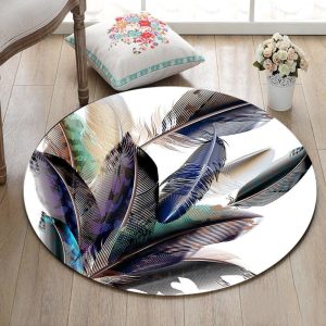 Alfombra Redonda <br> Plumas Mágicas Alfombra Redonda <br> Plumas Mágicas