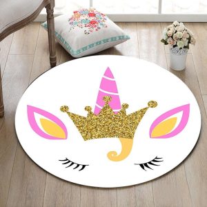 Alfombra Redonda <br> Reina Unicornio Alfombra Redonda <br> Reina Unicornio