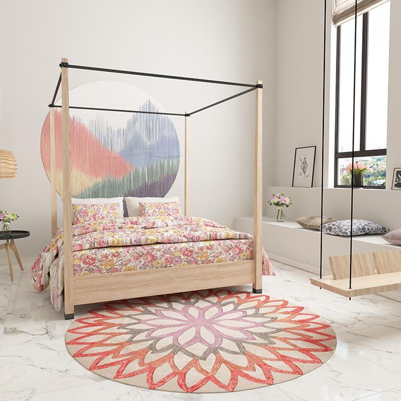 Alfombra Redonda <br> Rosa Roja