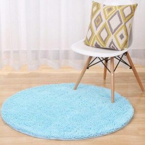 Alfombra Redonda <br> Shaggy Azul Alfombra Redonda <br> Shaggy Azul