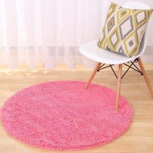 Alfombra Redonda <br> Shaggy Rosa Alfombra Redonda <br> Shaggy Rosa