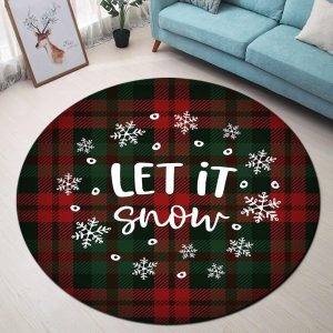 Alfombra Redonda <br> Tema de Navidad