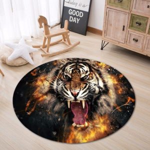 Alfombra Redonda <br> Tigre Salvaje