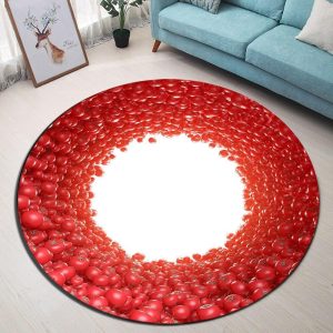 Alfombra Redonda <br> Tomate